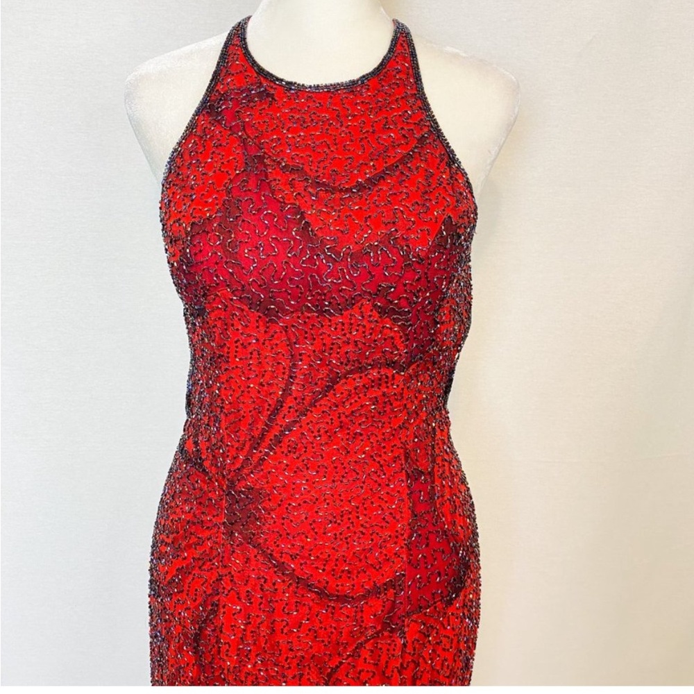 Vintage Cache Beaded Backless Gown - Picture 3 of 12